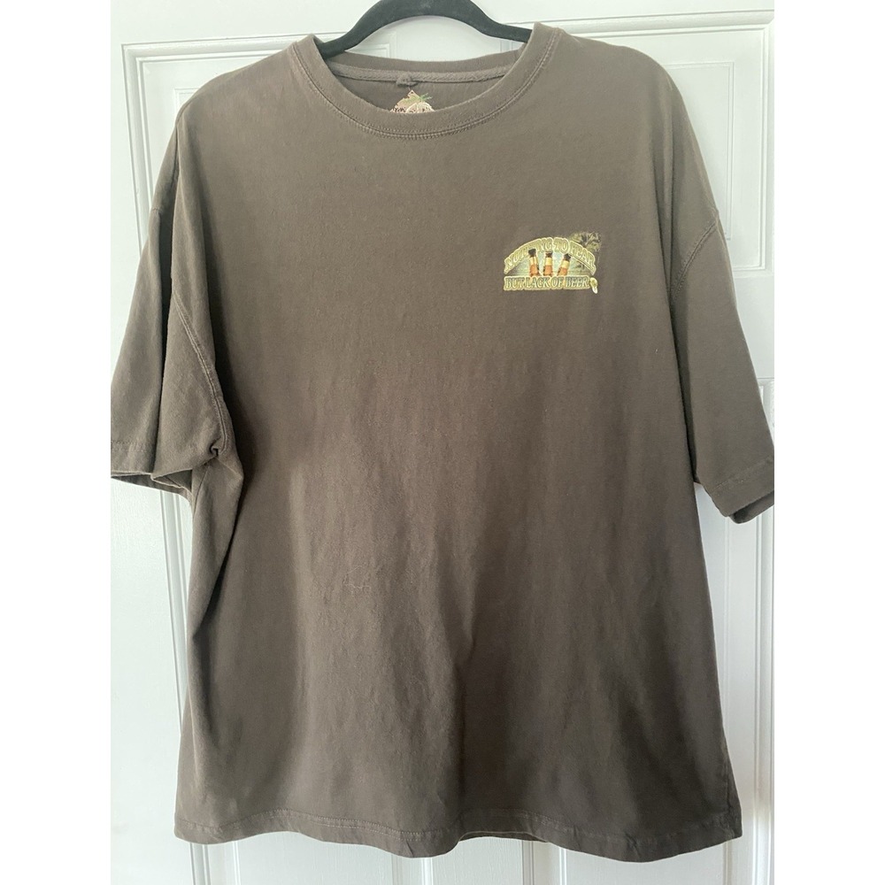 Newport Blue Men's T-Shirt SZ XXL Nothing to‎ Fear Fishing Beer Graphic